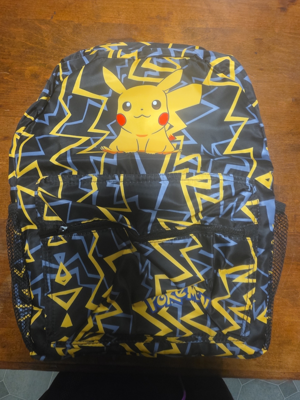 Pikachu Kids Backpack - Black and Yellow
